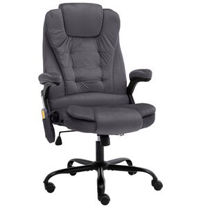 vidaXL massaažiga kontoritool, tumehall, samet