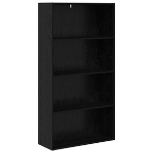 vidaXL Iseseisev riiul 80 x 30 x 152 cm Tehispuit Must tamm