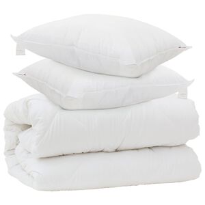 vidaXL Tek padjadega padjaga 3 pcs Valge Mikrofiiber