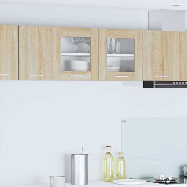 vidaXL Seinakapp Sonoma tammes ja valges 80 x 31 x 40 cm Tehispuit