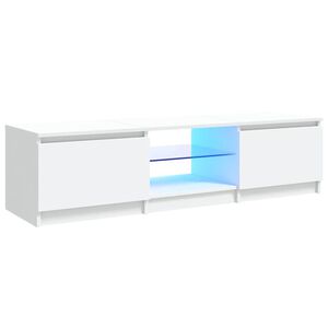 vidaXL telerialus LED-tuledega, valge, 140 x 40 x 36 cm