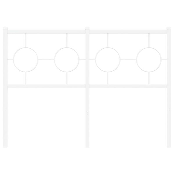 vidaXL metallist voodipeats, valge, 120 cm