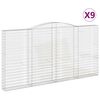 vidaXL kaarekujulised gabioonkorvid 9 tk, 400x30x200/220 cm, raud
