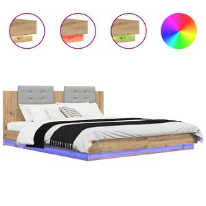 vidaXL Peatsiga voodiraam peaga K&auml;sit&ouml;&ouml;puu 180 x 200 cm Tehispuit