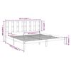 vidaXL voodiraam ilma madratsita, valge, 200 x 200 cm, männipuit
