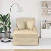 vidaXL Chaise lounge p&ouml;&ouml;ratud &auml;&auml;rega cream 91 x 157 x 91 cm kangas