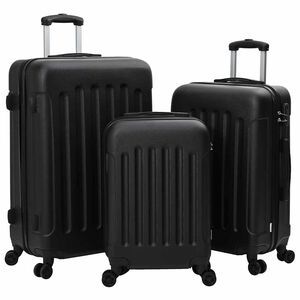 vidaXL Kohver lukuga 3 pcs Must 50 x 31 x 78 cm ABS Plastik