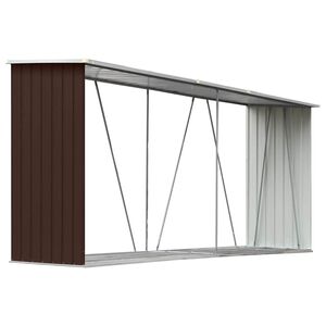 vidaXL puukuur tsingitud terasest, 330 x 84 x 152 cm, pruun