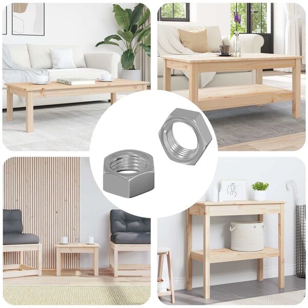 vidaXL Kuusnurga p&auml;hkel 2 pcs H&otilde;bedane M6 Metall