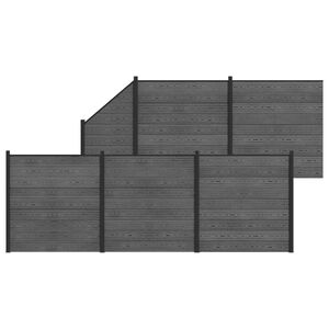 vidaXL Aiapaneel 6 pcs WPC ja Alumiinium Hall