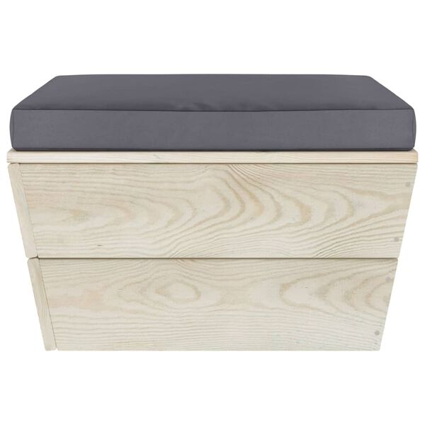 vidaXL kaubaalustest aiatumba padjaga immutatud kuusepuit