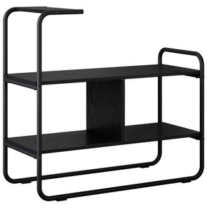 vidaXL Konsoollaud Must tamm 80 x 35 x 75 cm Tehispuit