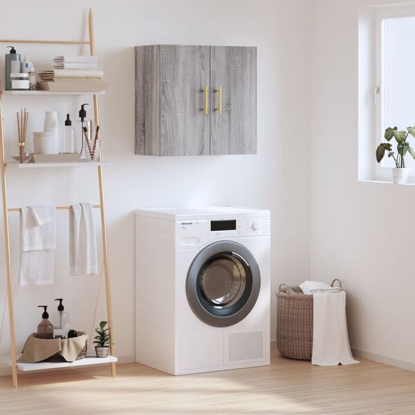 vidaXL seinakapp, hall Sonoma tamm, 60 x 31 x 60 cm, tehispuit