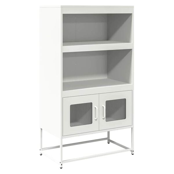 vidaXL Highboard Valge 68x39x123 cm Teras