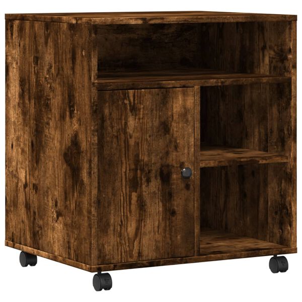 vidaXL ratastega printerialus, Sonoma tamm, 60x50x67 cm