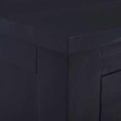 vidaXL telerikapp, hele must kohv 100x30x45 cm, toekas mahagonipuit