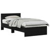 vidaXL Voodi raam peaga Must tamm 75 x 190 cm Tehispuit