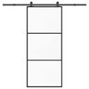 vidaXL liuguks tarvikutega, 90 x 205 cm, ESG-klaas ja alumiinium