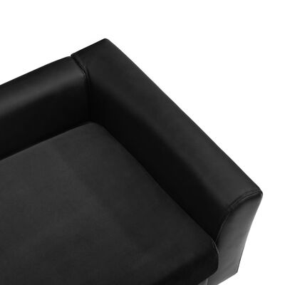 vidaXL koertediivan, must, 60 x 43 x 30 cm, plüüs ja kunstnahk
