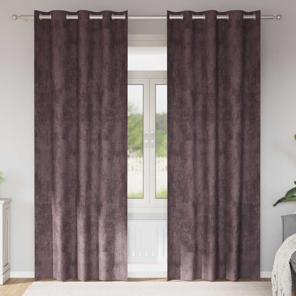 vidaXL Satiinist kardinad kardinatega 2 pcs Pruun 260 x 140 cm Samet
