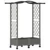 vidaXL T&otilde;stetud Padi Kase ja Katusega Helehall 124 x 40 x 129 cm PP