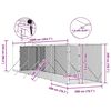 vidaXL katusega koeraaedik, h&otilde;bedane, 2x10x2,5 m, tsingitud teras