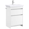 vidaXL Vannitoa m&ouml;&ouml;bleset Valge 61 x 40 x 84,5 cm Tehispuit