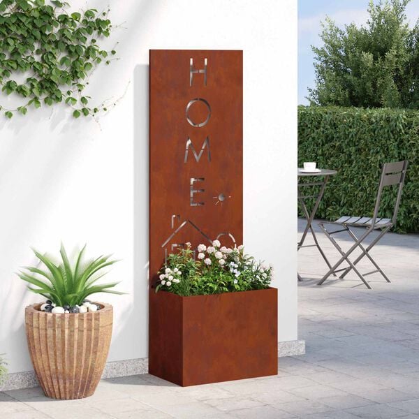 vidaXL Aia privaatsuse kate Rooste 50 x 140 cm Kulunud teras