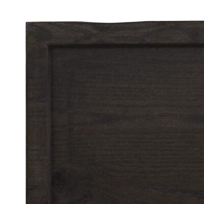 vidaXL lauaplaat, tumepruun, 60 x 40 x (2-6) cm, töödeldud tammepuit