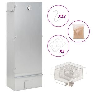 vidaXL BBQ suitsuahi koos k&uuml;lmsuitsu generaatoriga, tsingitud teras