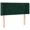 vidaXL voodipeats servadega, tumeroheline, 83x16x78/88 cm, samet