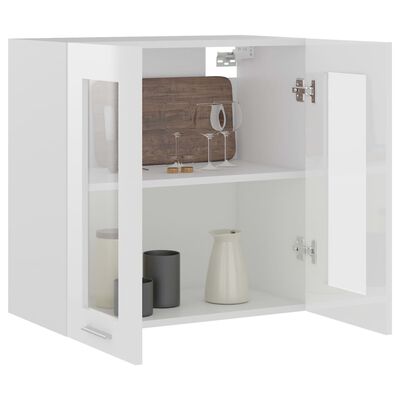 vidaXL köögikapp, kõrgläikega valge, 60 x 31 x 60 cm, puitlaastplaat