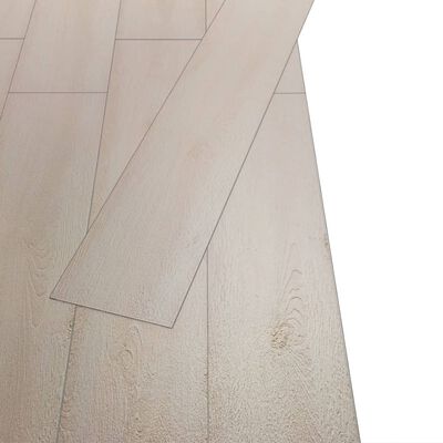 vidaXL mitte iseliimuvad PVC põrandalauad 4,46 m², 3 mm valge tamm