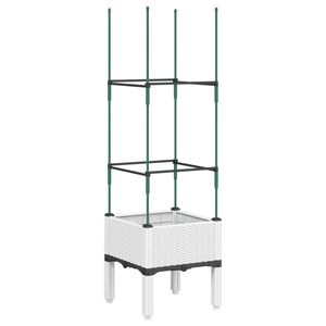 vidaXL v&otilde;rega taimekast, valge, 40 x 40 x 142,5 cm, PP