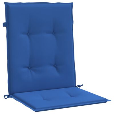 vidaXL madala seljatoega toolipadjad 4 tk, sinine, 100x50x3 cm, kangas