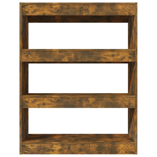 vidaXL raamaturiiul/ruumijagaja, suitsutamm, 80x30x103 cm, tehispuit