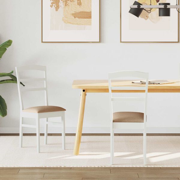 vidaXL S&ouml;&ouml;gitool 2 pcs Valge ja pruun Paks Kautsukipuit