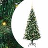 vidaXL Tehis pre-lit j&otilde;ulupuu Roheline 120 cm PVC ja metall