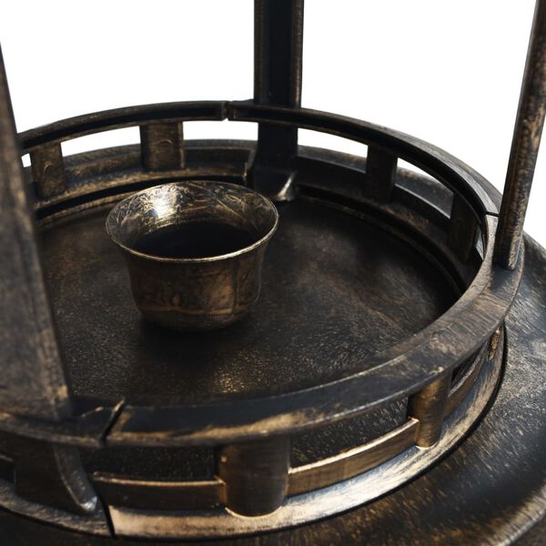 vidaXL dekoratiivne linnubassein päikesetoitel LED-tuledega, plastist