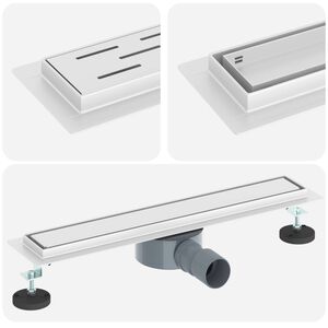 vidaXL Dushi äravool 2-in-1 koos 360° sifooniga Hõbedane 50 cm