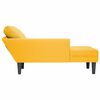 vidaXL Chaise Lounge padja helekollane velvetist kangaga