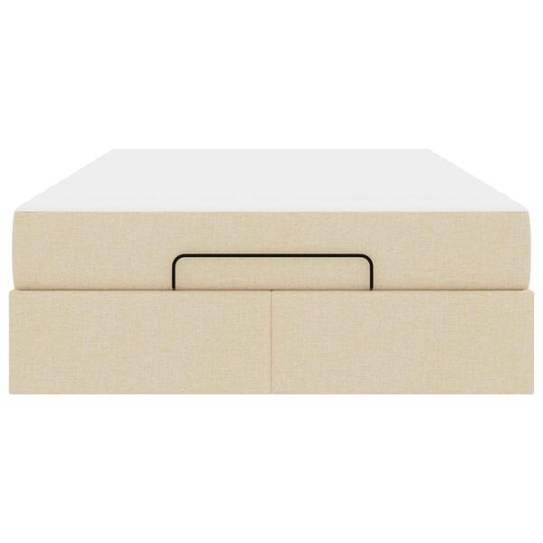 vidaXL Voodiraam madratsiga madratsiga 2 pcs cream kangas