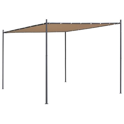 vidaXL varjualune, katusega, 3 x 3 m, beež