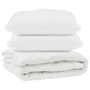 vidaXL Suletekk padjaga 3 pcs Valge Mikrofiiber