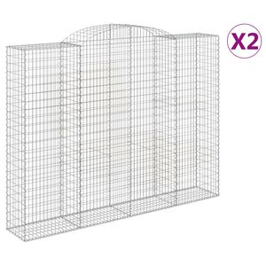 vidaXL kaarekujulised gabioonkorvid 2 tk, 300x50x220/240 cm, raud