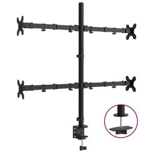 vidaXL monitori kinnitus must terase VESA 75/100 mm