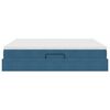 vidaXL Voodi hoiukohaga ja madratsiga Tumesinine 200 x 200 cm Samet