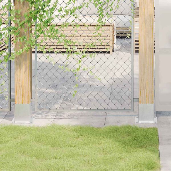 vidaXL postialused ruudukujulised 4 tk, 121x121 mm, tsingitud teras