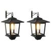 vidaXL Seinale Paigaldatav Lamp 2 tk Must 19 x 14 x 25 cm