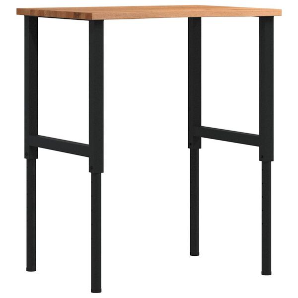 vidaXL töölaud, helepruun, 80x60x(71,5-98) cm, tammepuit